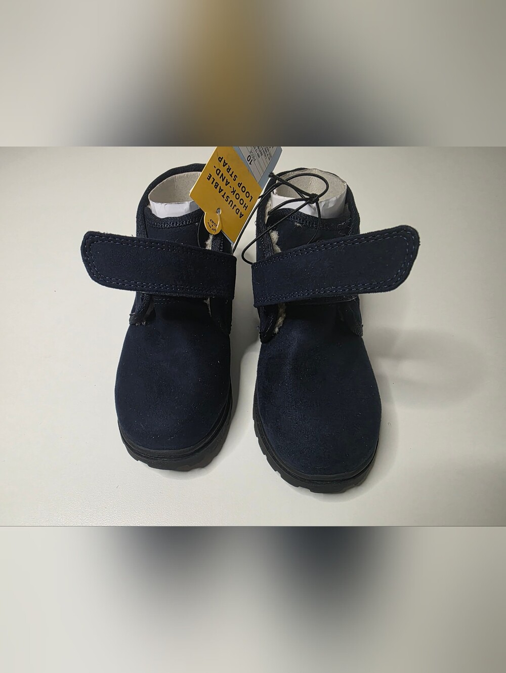 NWT Cat & Jack Boys 10T Navy Magnus Hook & Loop Strap Boots - Picture 3 of 11